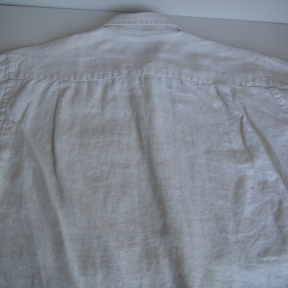 Scoott Barber in Men 100%Linen Long Sleeve Shirt - Picture 4 of 8